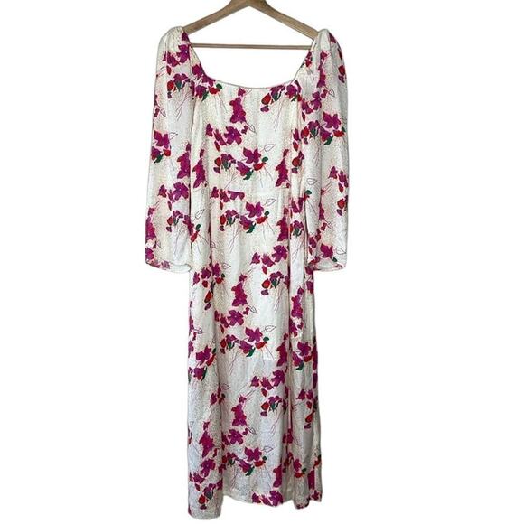 BA&SH ELONOR FLORAL PRINT‎ MIDI DRESS SIZE L - Picture 1 of 9